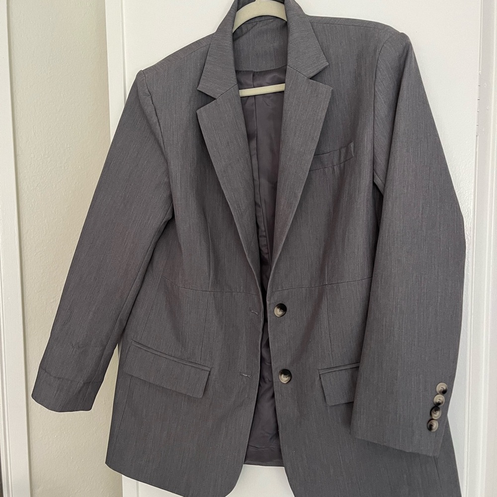 Oversized Classic Gray Blazer